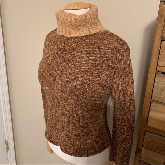 Next Era Brown/Tan Long sleeved turtleneck sweater - Picture 8 of 9